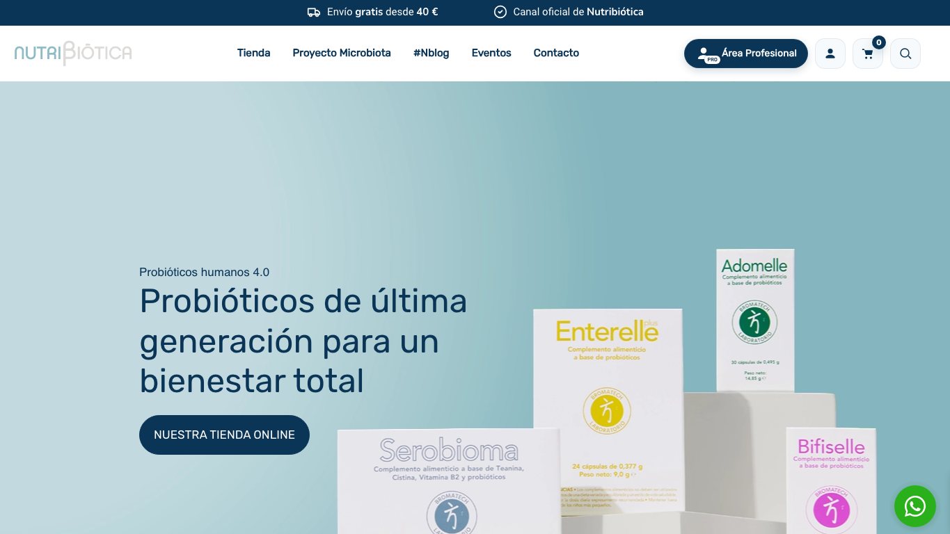 Página principal de Nutribiótica