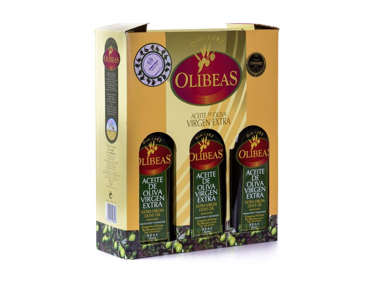 Estuche 3 x 500 ml. Aceite de Oliva Virgen Extra | OLIBEAS Tienda Online