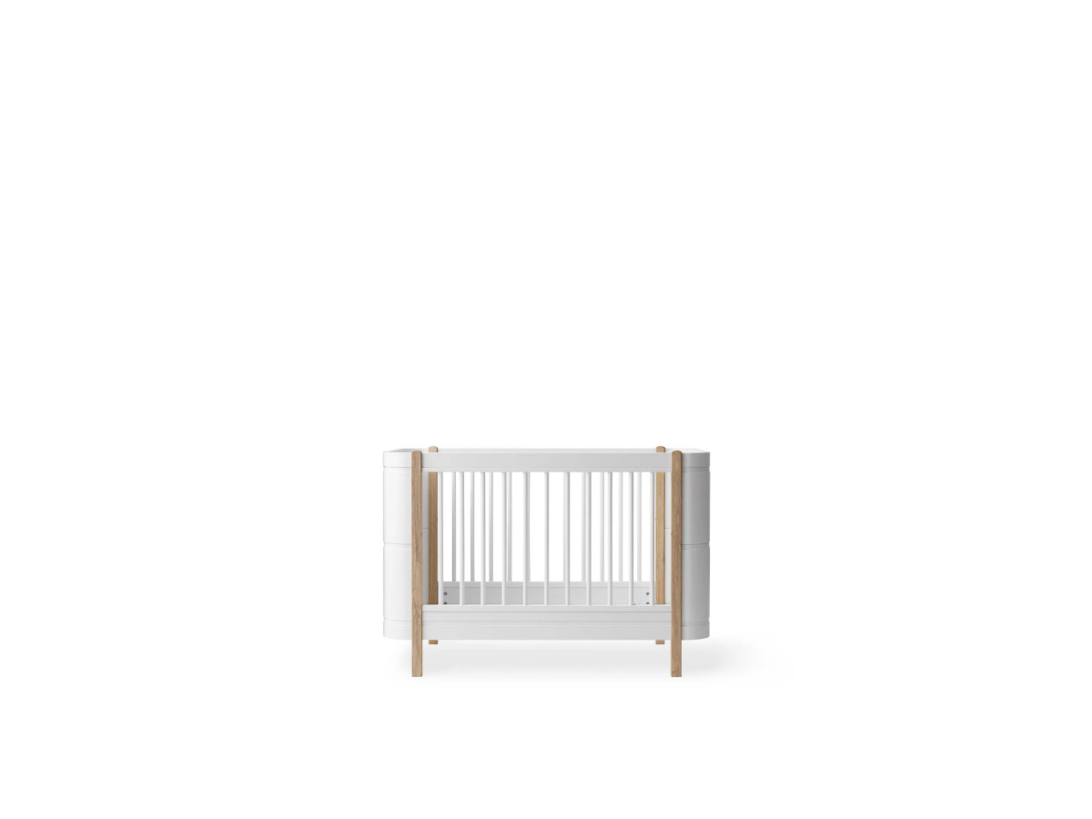Wood Mini+ cot bed white/oak