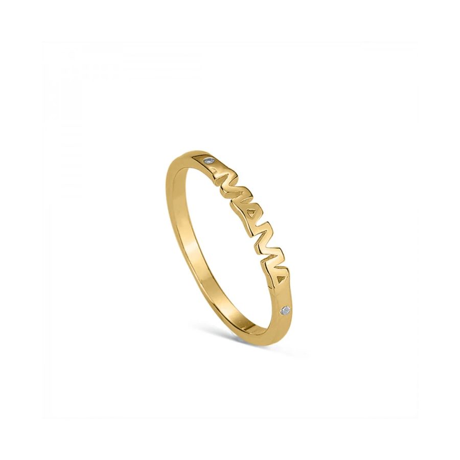 Anillo Mamá Essential baño en oro de 18kt