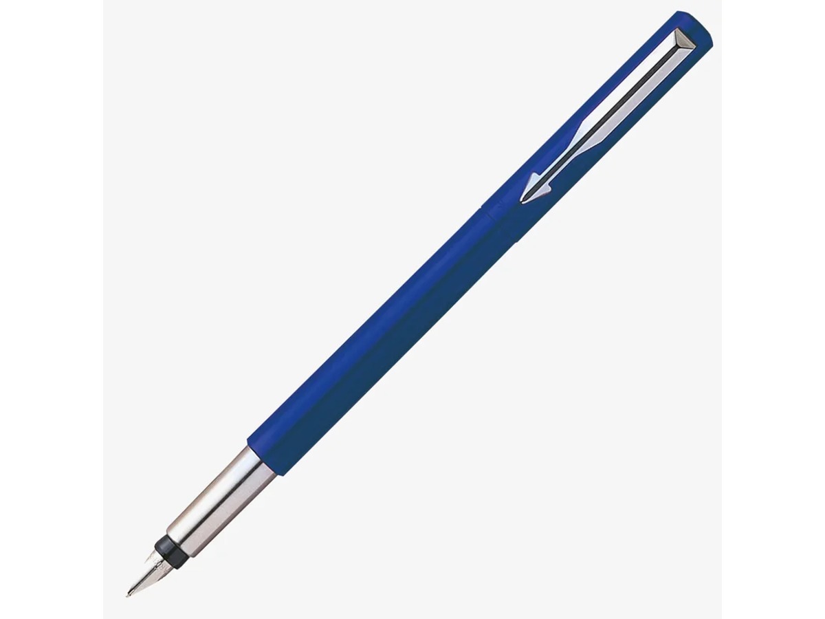 Parker Vector Fountain Pen - Blue Chrome Trim