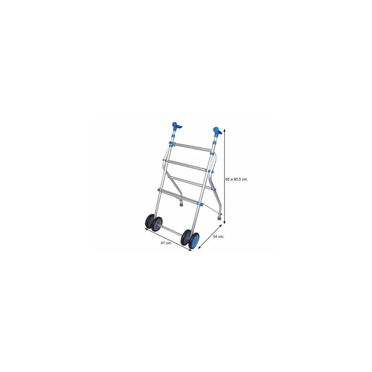 Andador Plegable de Aluminio con Ruedas