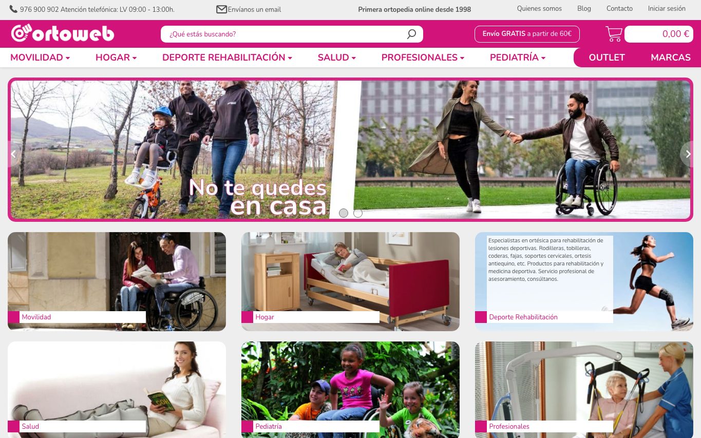Página de inicio de OrtoWeb