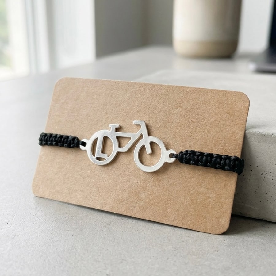Pulsera bicicleta personalizada con inicial