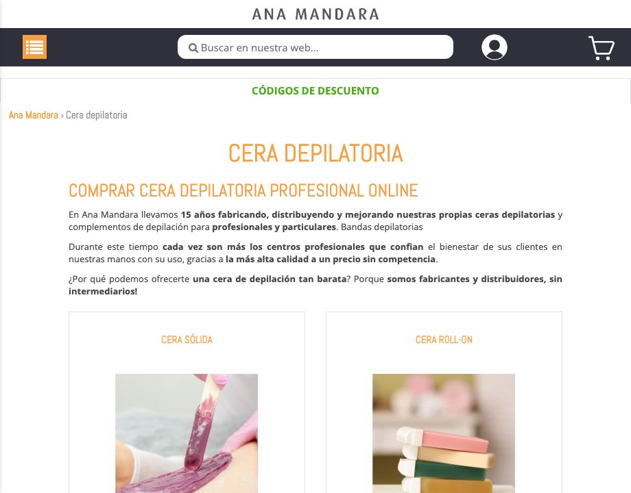 Cera depilatoria