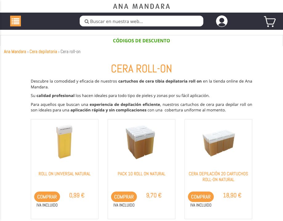 Cera roll-on