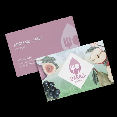 European business cards
