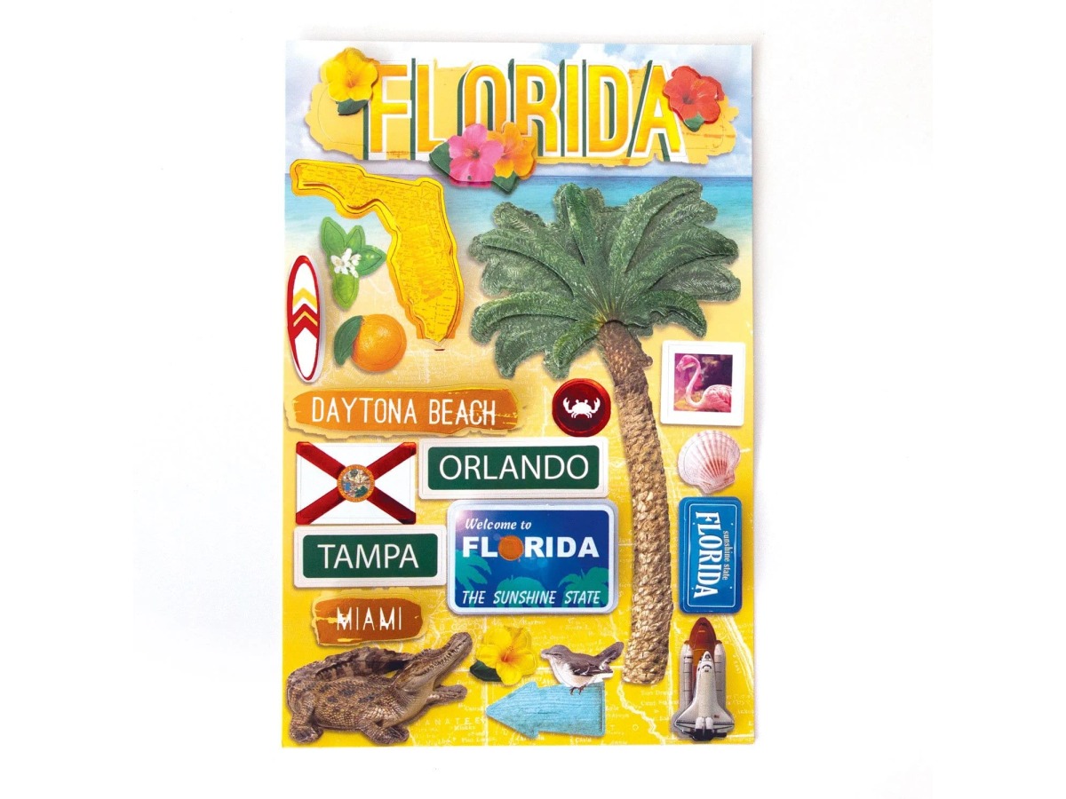 Scrapbook Stickers - 3D Florida Stickers
