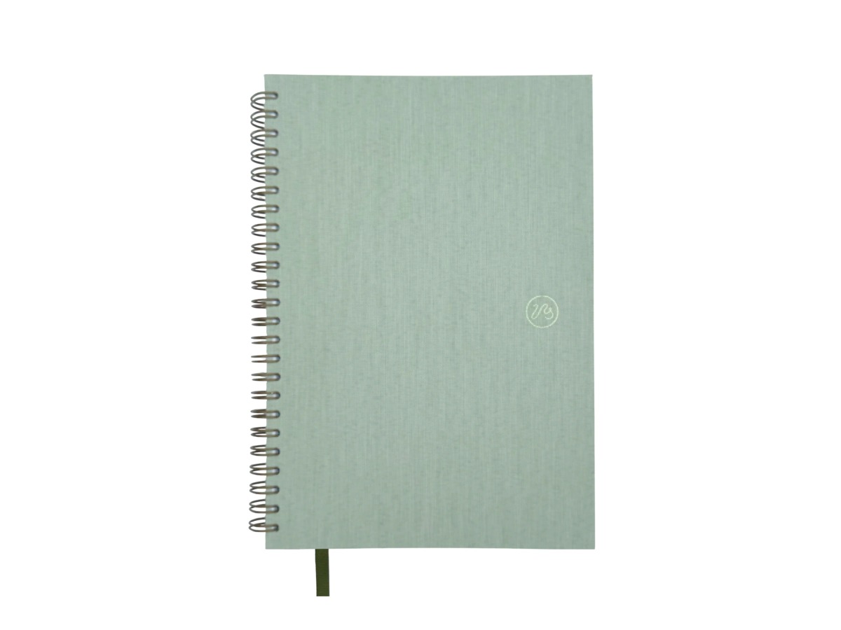 Bookcloth Wiro Bound Notebook - Ocean Algae - Papersmiths