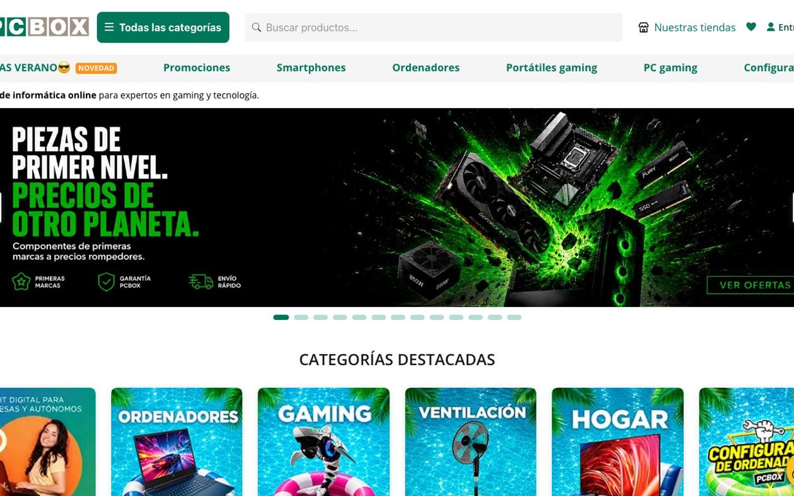 Captura limpia de la home oficial de PCBox