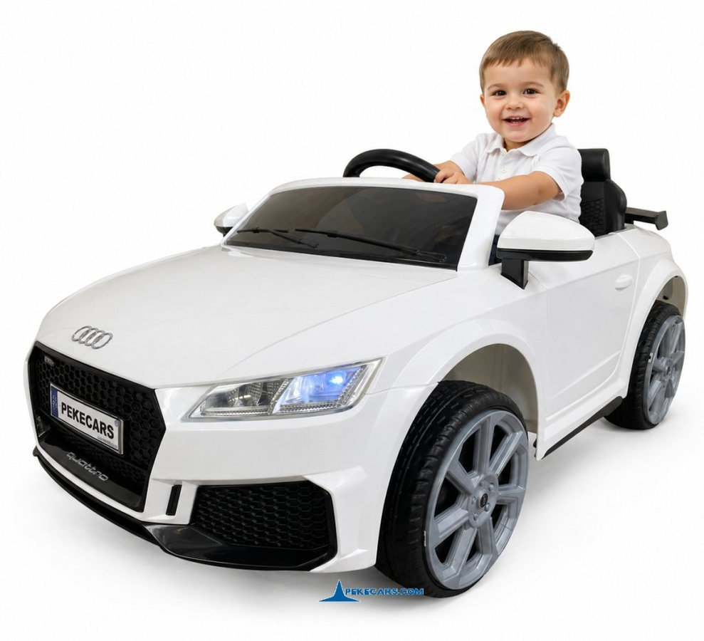 Coche eléctrico infantil Audi TT RS Roadster Blanco