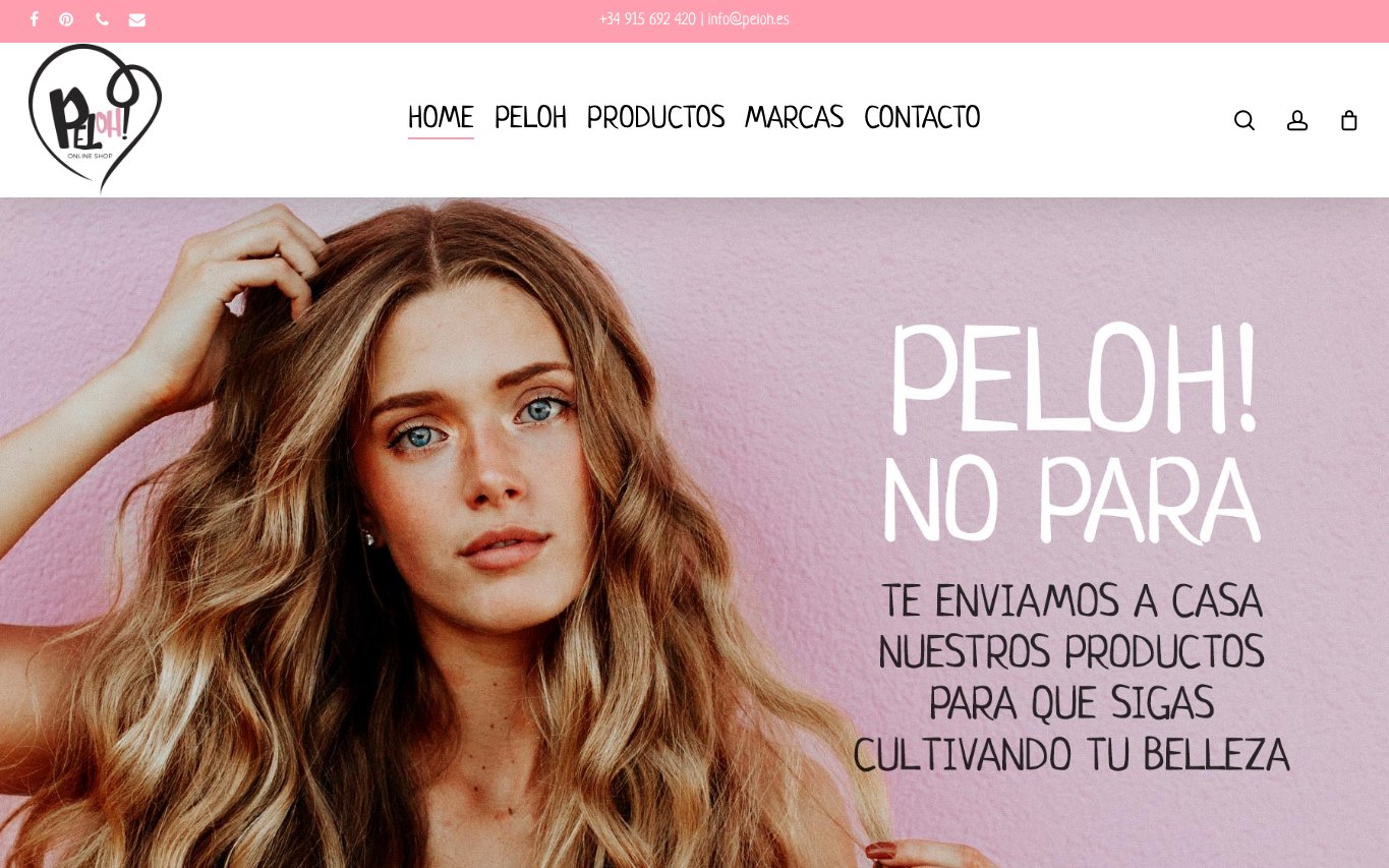 Captura de pantalla de la home de PelOh!