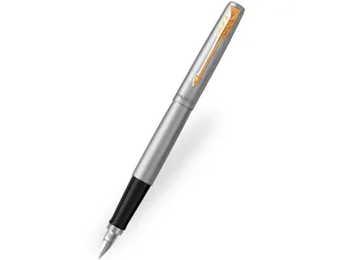 Parker Jotter Stainless Steel Gold Trim Fountain Pen