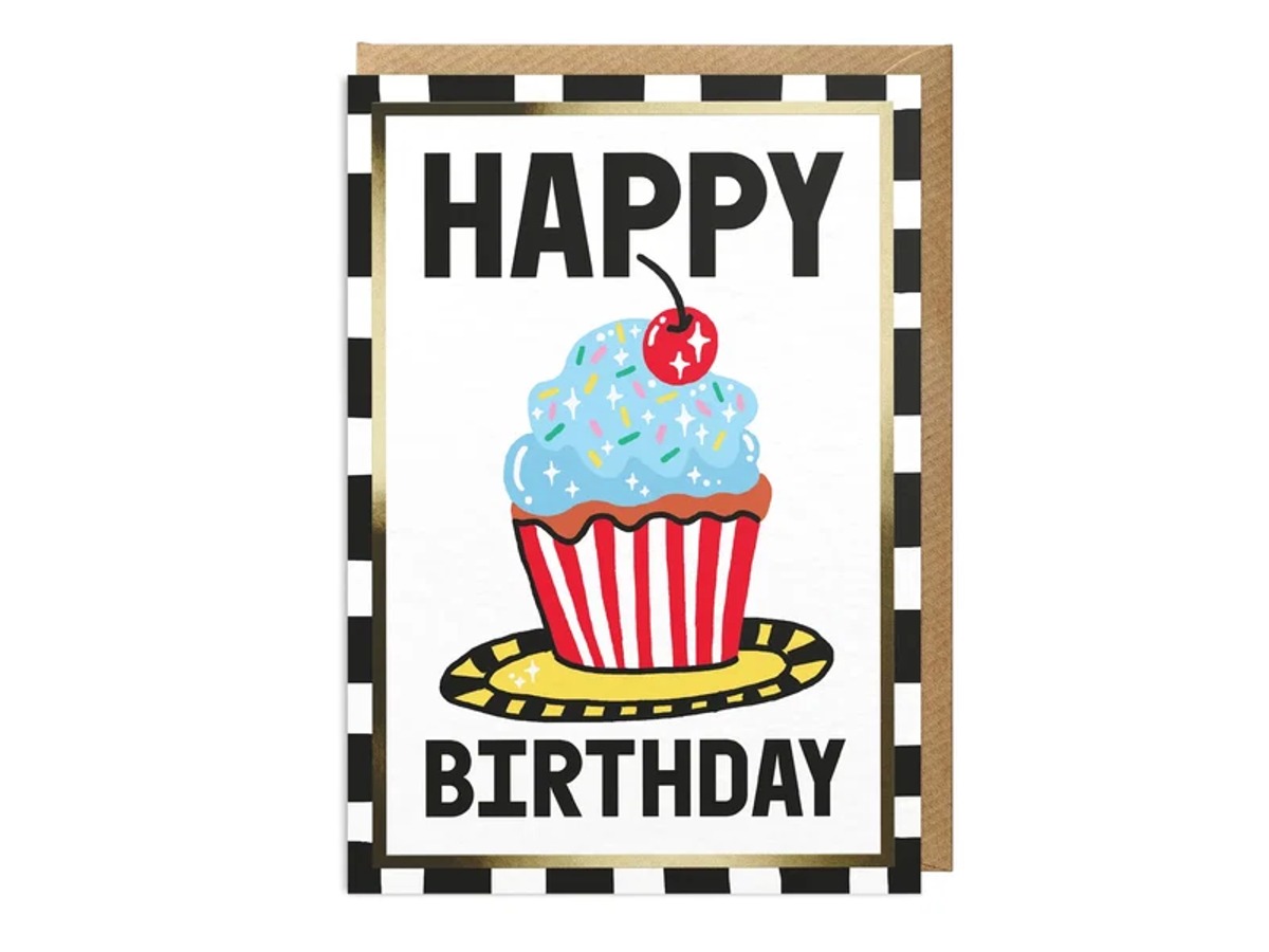 Cherry Cupcake Birthday Card
