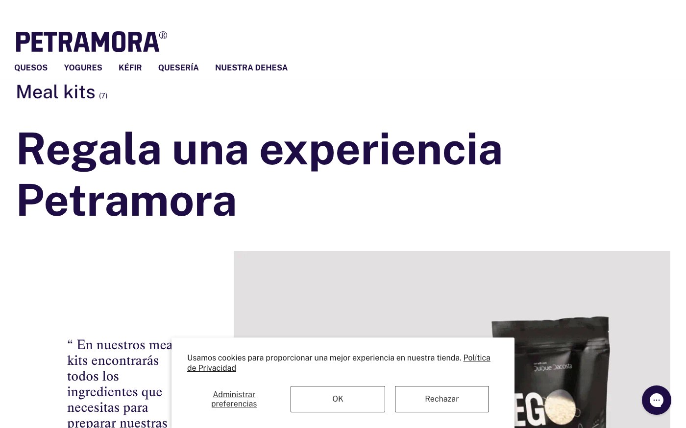 Captura limpia de la home oficial de Petramora