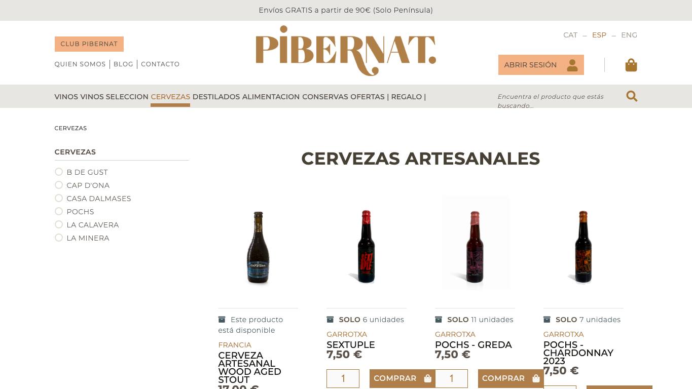 Página de inicio de Pibernat