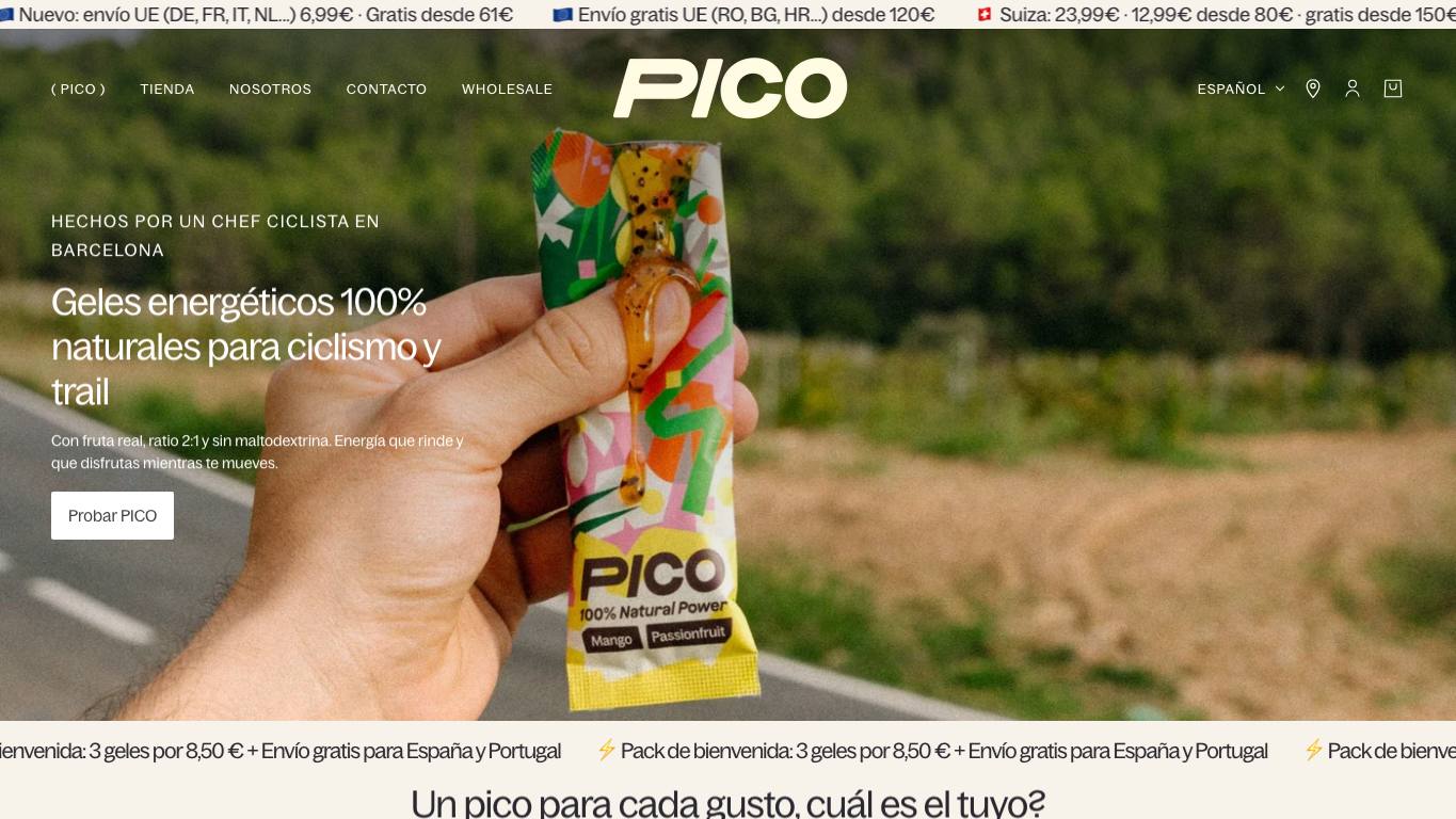 Captura limpia de la home de Picofuel