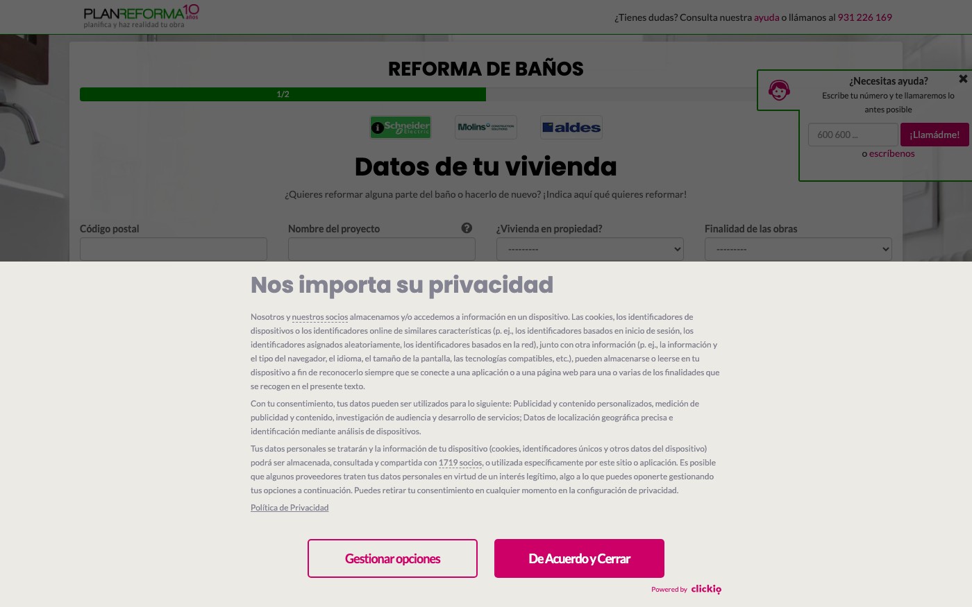Calculadora de reforma de baño