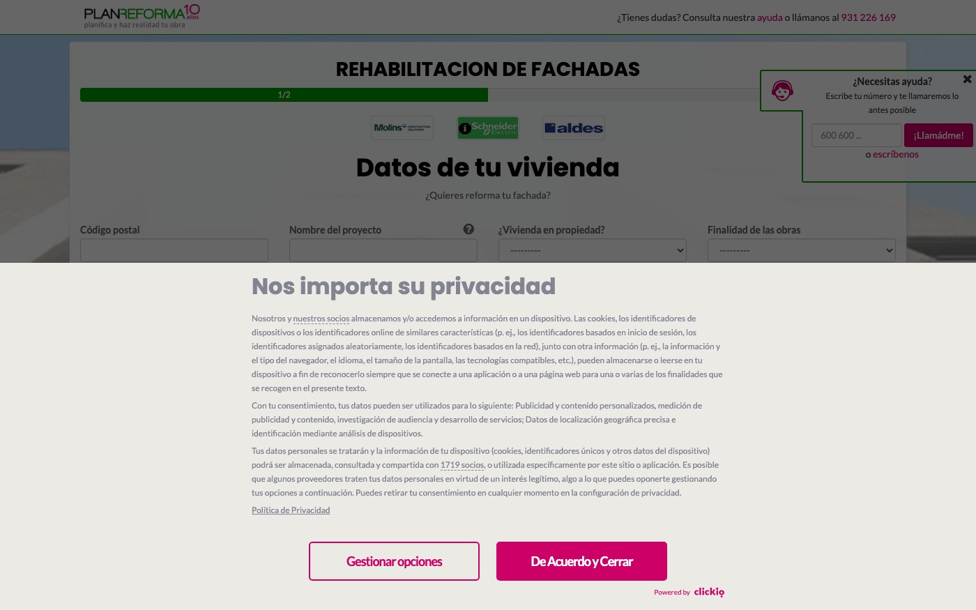 Calculadora de rehabilitación de fachada