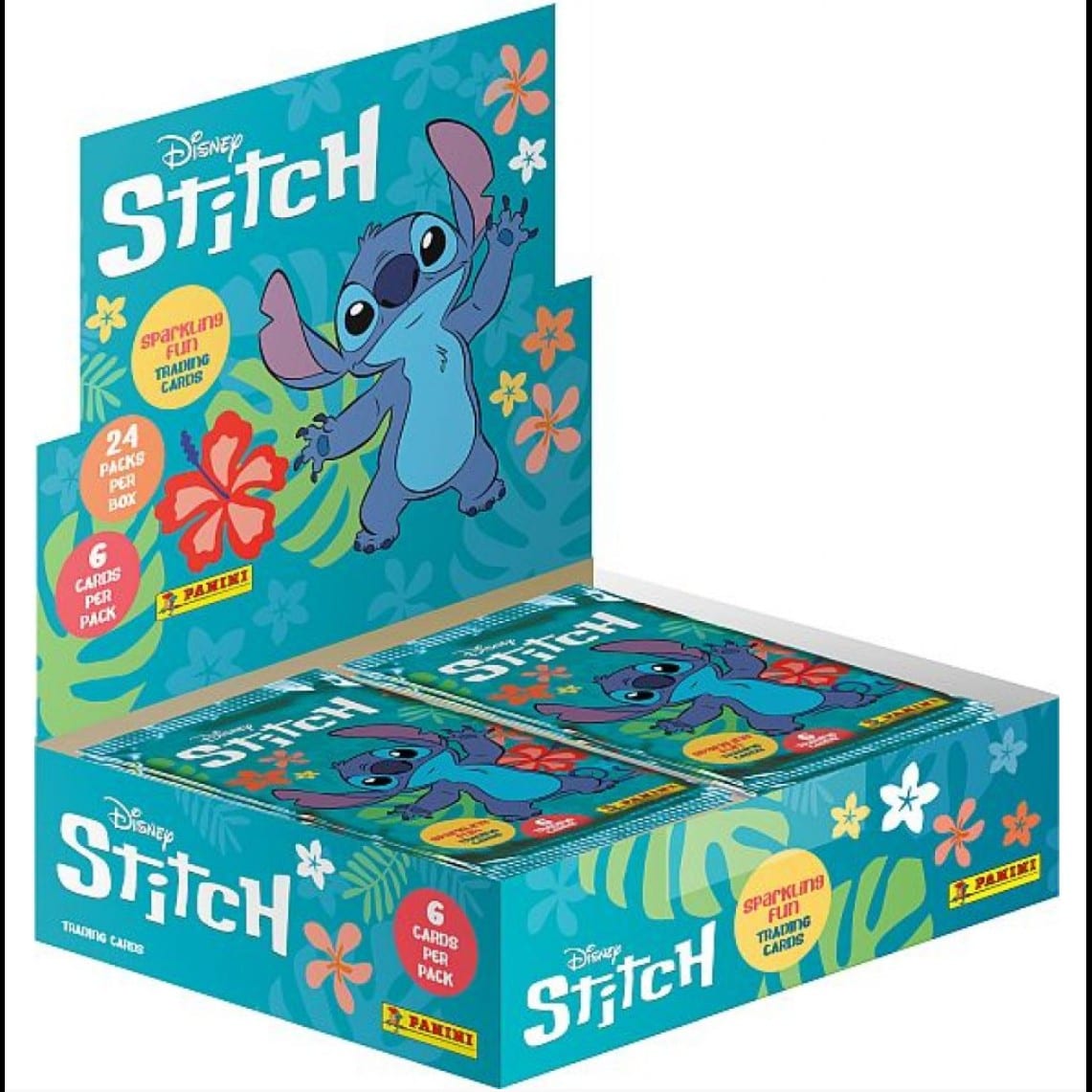 Panini x Stitch | Caja 24 Sobres Stitch Disney Cartas Coleccionables Inglés