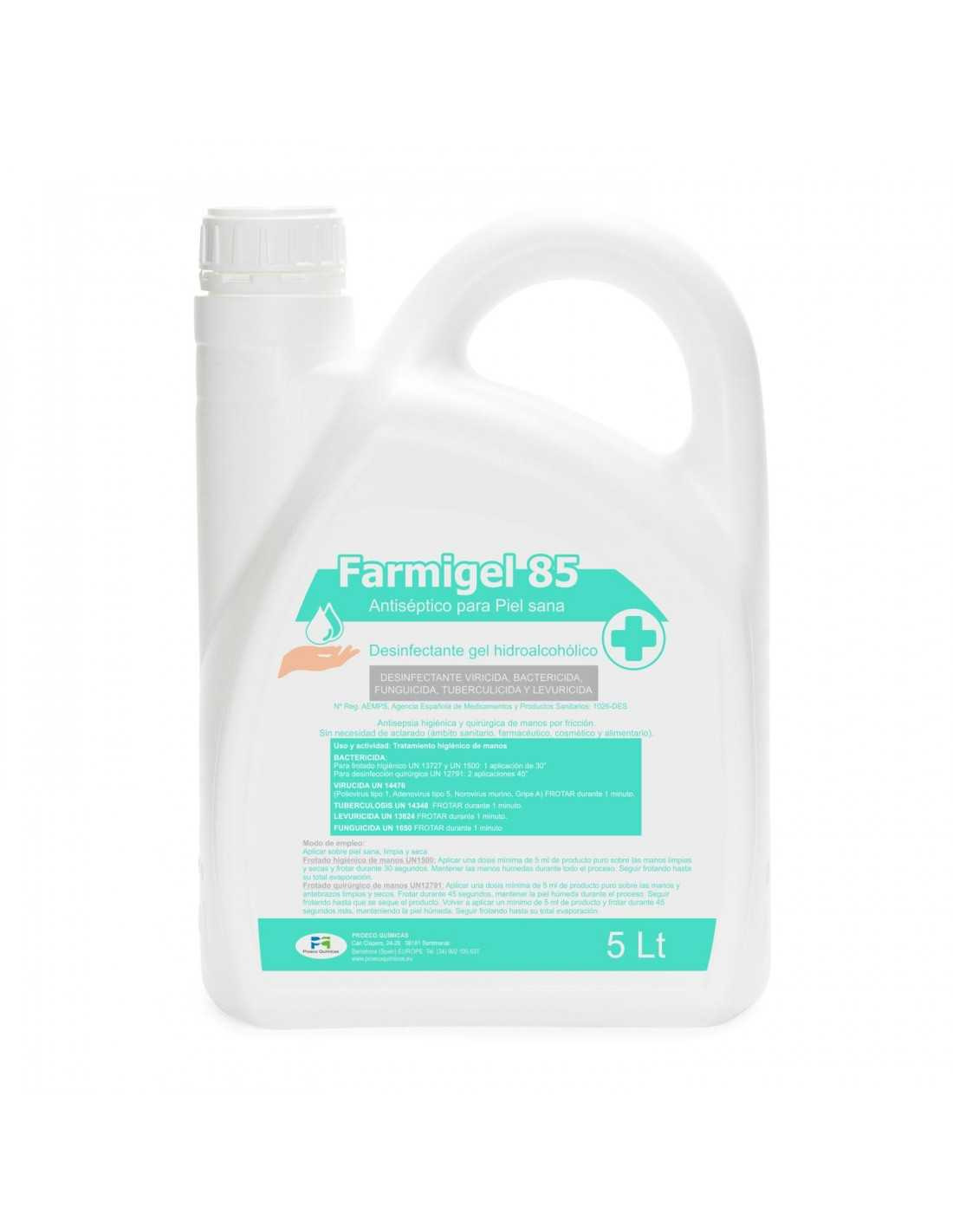 Farmigel 85 desinfectante viricida para manos