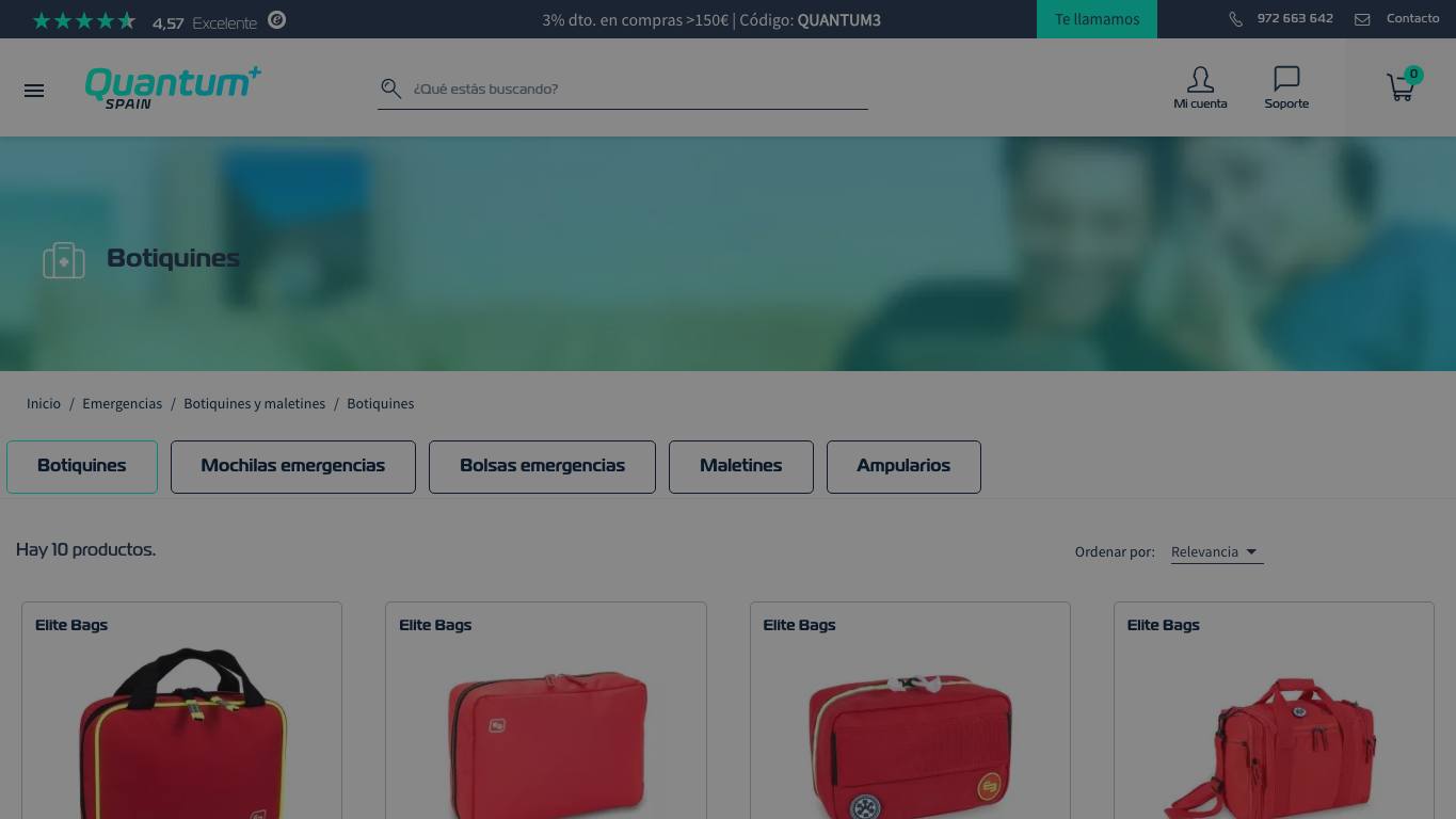 Captura limpia de la home de Quantum Spain