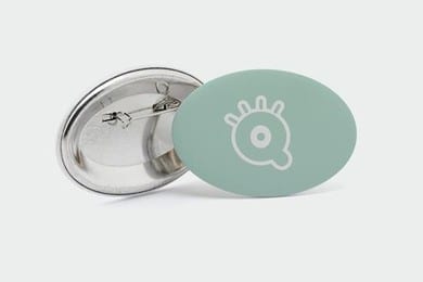 Chapas con imperdible ovaladas
