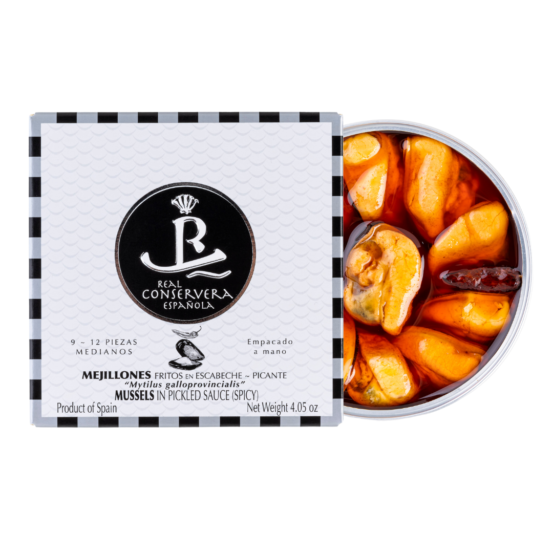 Mejillones fritos en escabeche