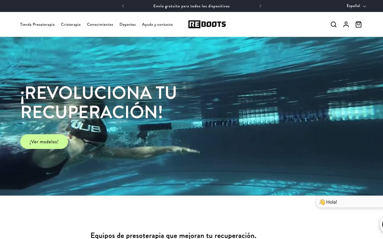 Captura de pantalla de la home de Reboots
