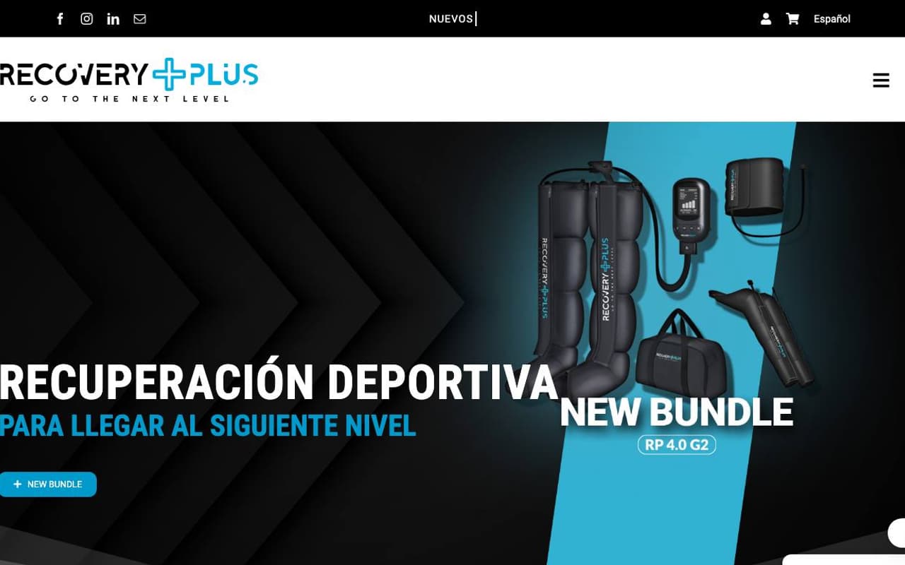 Captura de pantalla de la home de Recovery Plus
