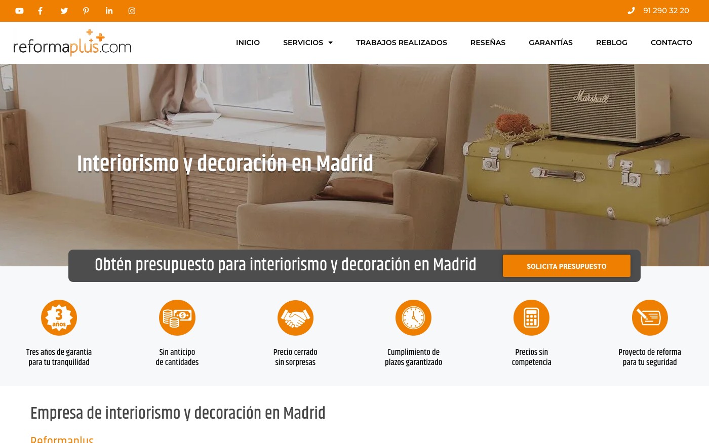 Interiorismo y decoración en Madrid