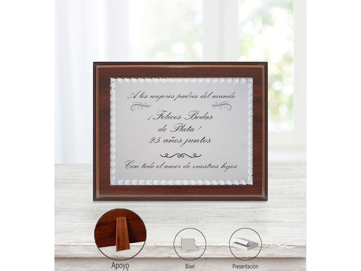 Placa de 25 aniversario de bodas
