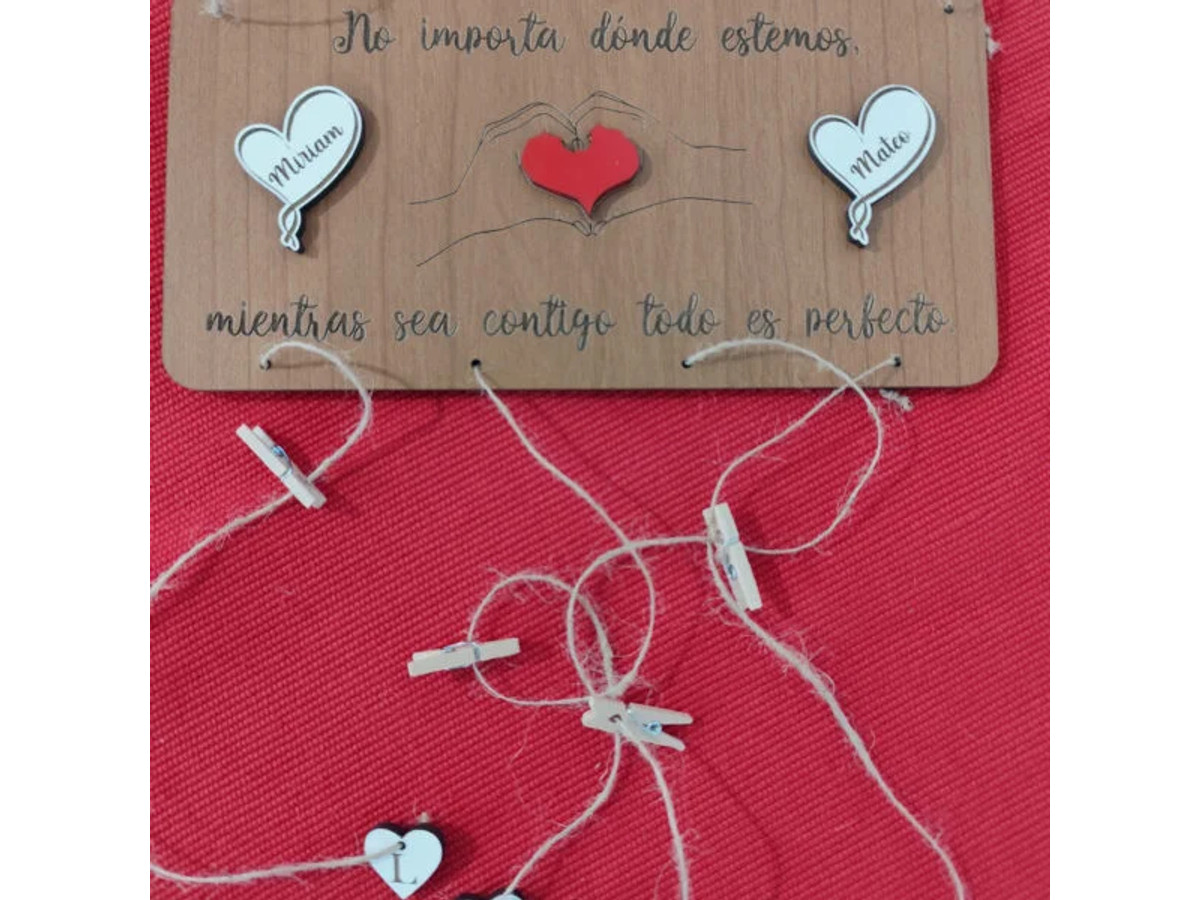 Colgador de fotos personalizado para parejas