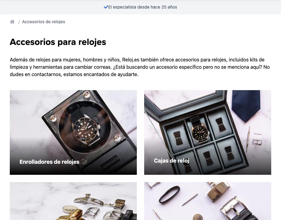 Accesorios de relojes