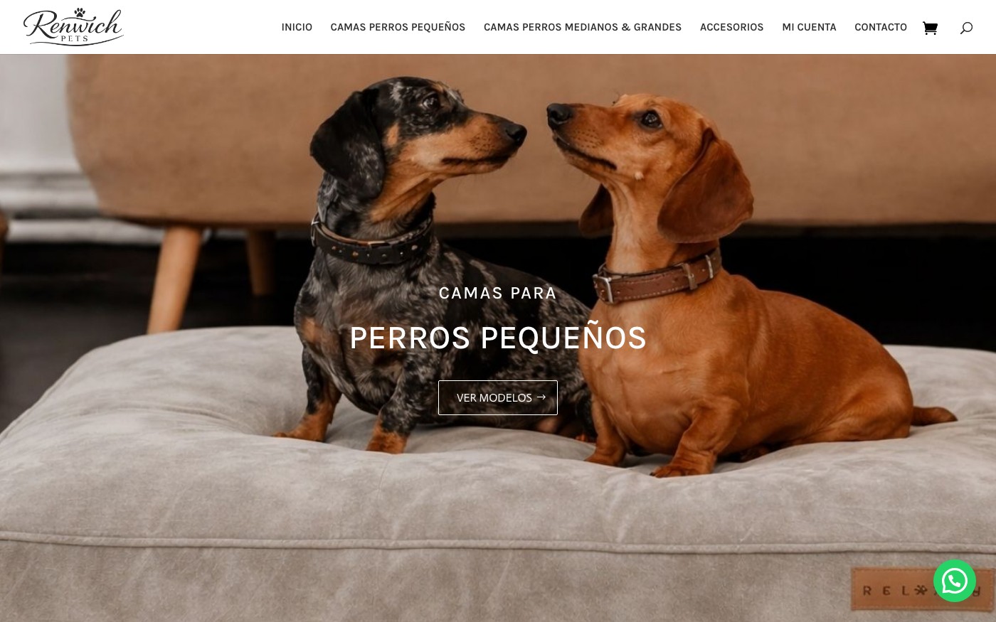 Captura de pantalla de la home de Renwich Dream Pets