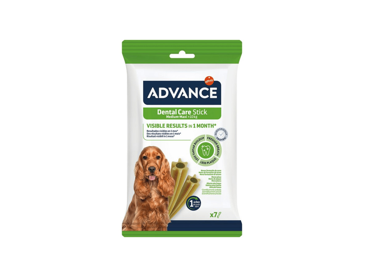 Advance Dental Care Stick Medium Maxi Snack Para Perros 7 Unidades x 13 Bolsas
