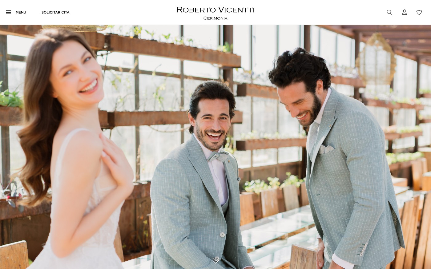 Captura de pantalla de la home de Roberto Vicentti