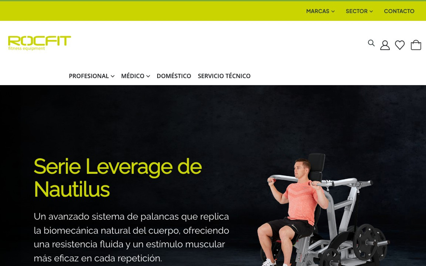 Captura limpia de la home oficial de Rocfit