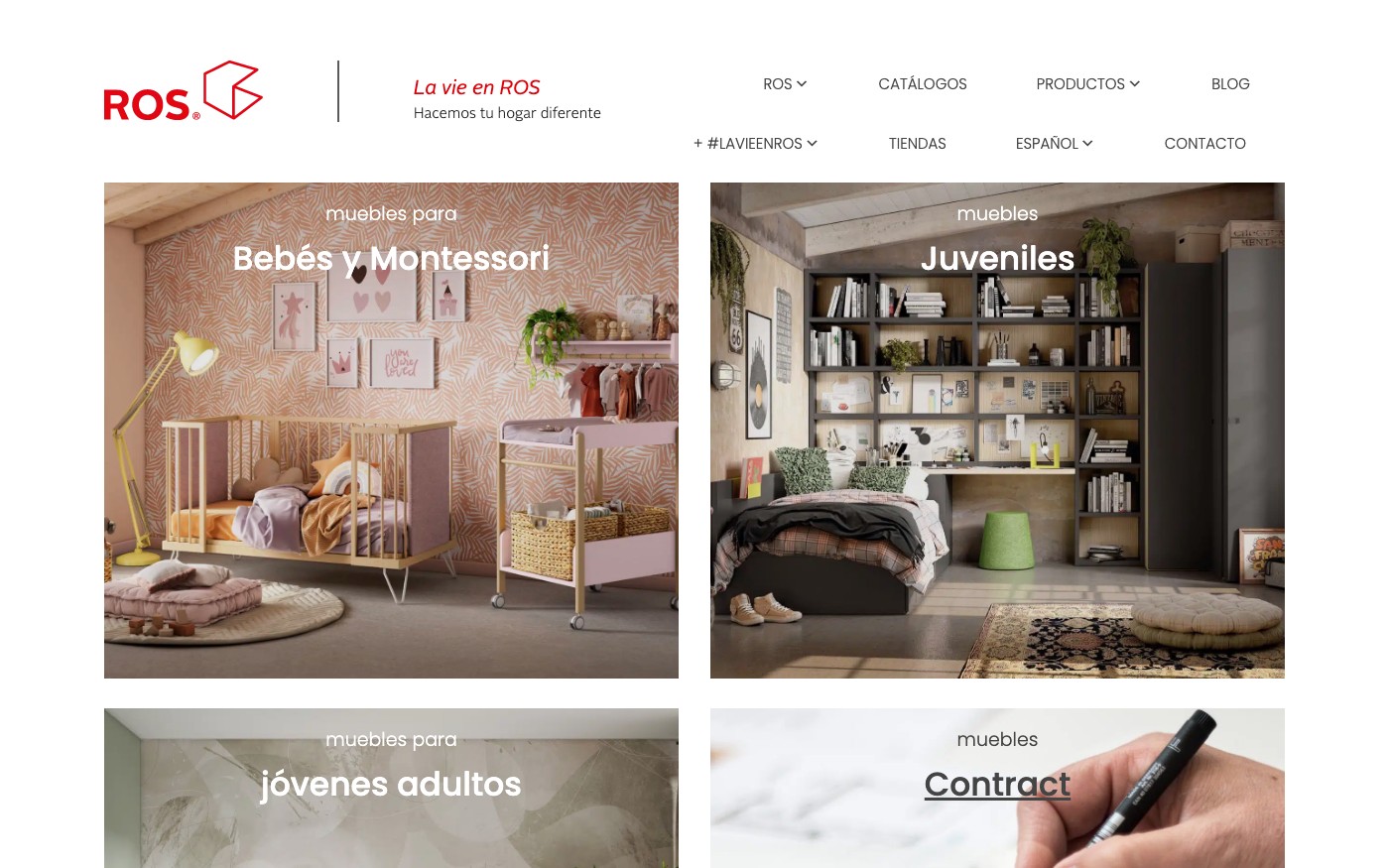Captura de pantalla de la home de ROS