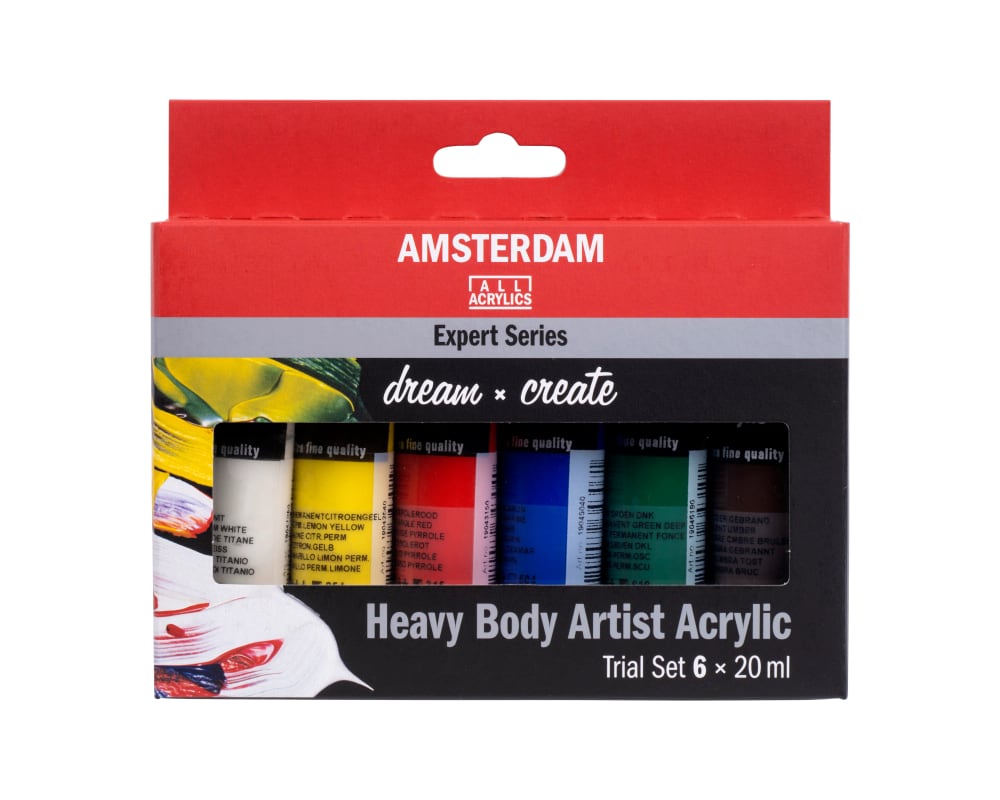 Amsterdam Series Expert set de prueba de pintura acrílica | 6 x 20 ml