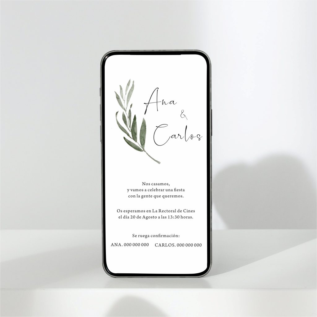 Invitación digital Olivo