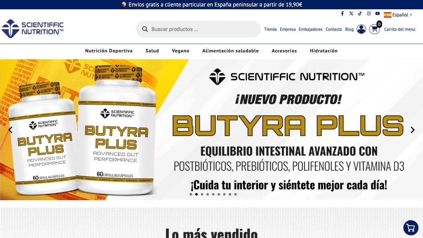 Home oficial de Scientiffic Nutrition