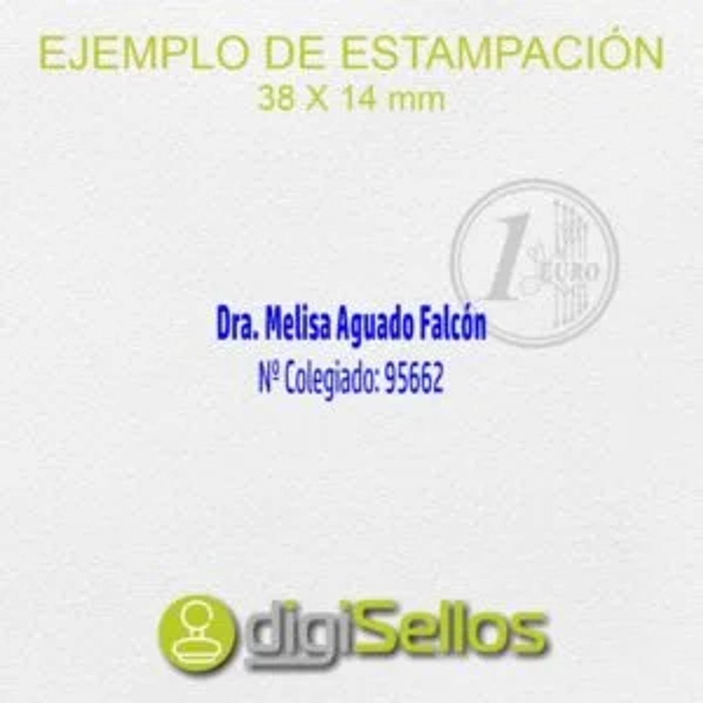 Sello para médico con número de colegiado