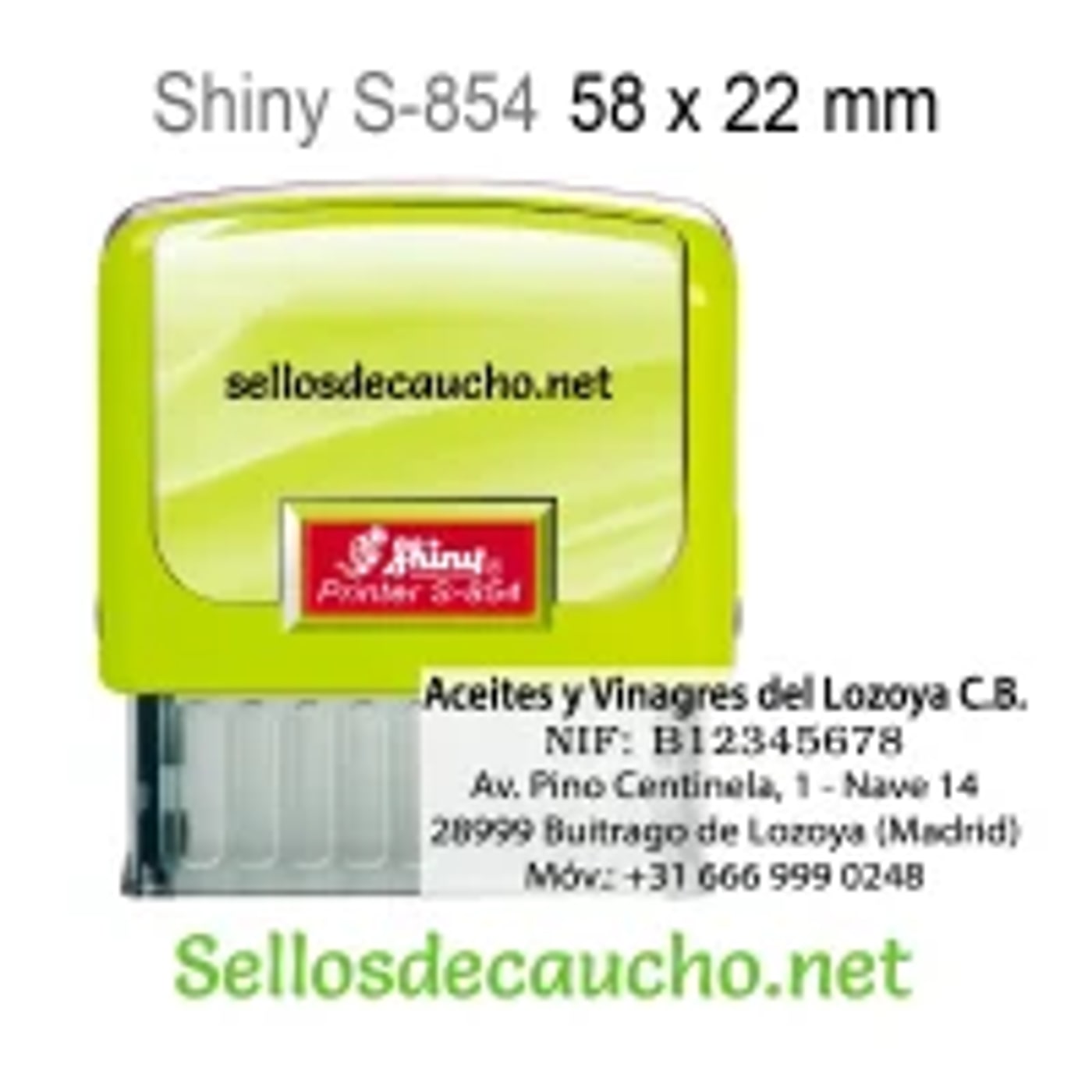 Sello automático Shiny 58 x 22 mm