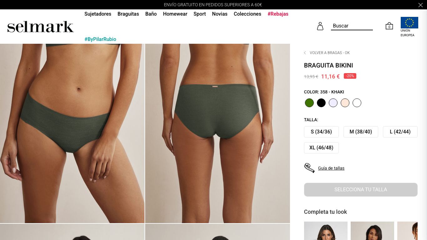 Braguita bikini khaki