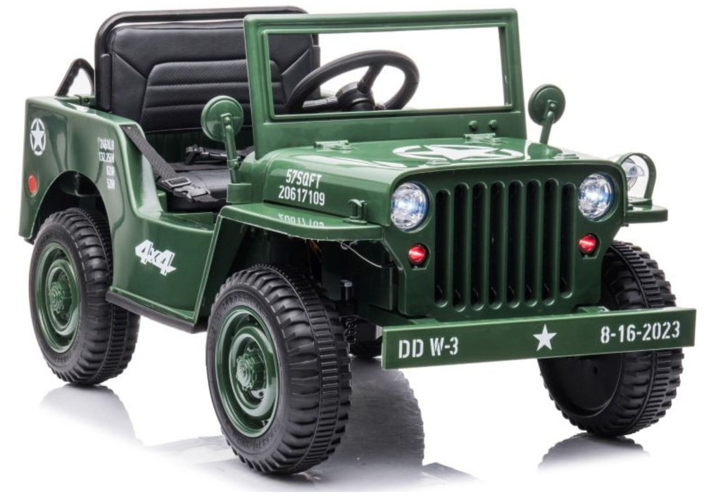 Coche batería JH-103 verde militar 4x4
