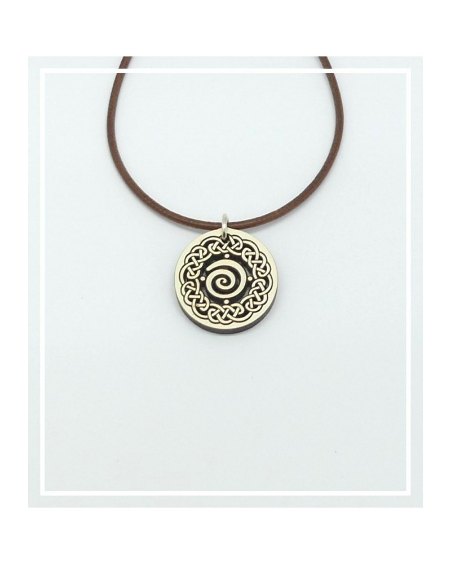 Colgante Madera Celta Espiral