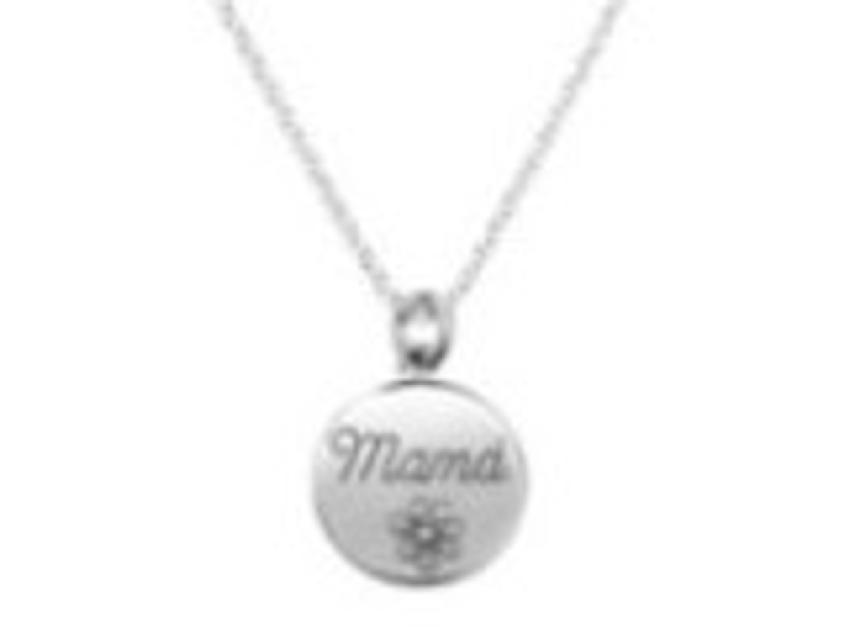 Collar de plata Mamá