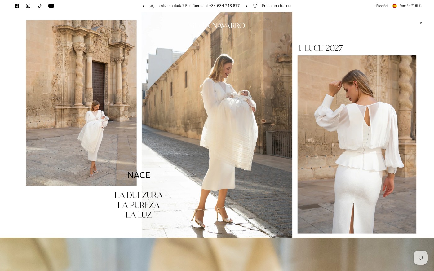 Captura de pantalla de la home de Silvia Navarro
