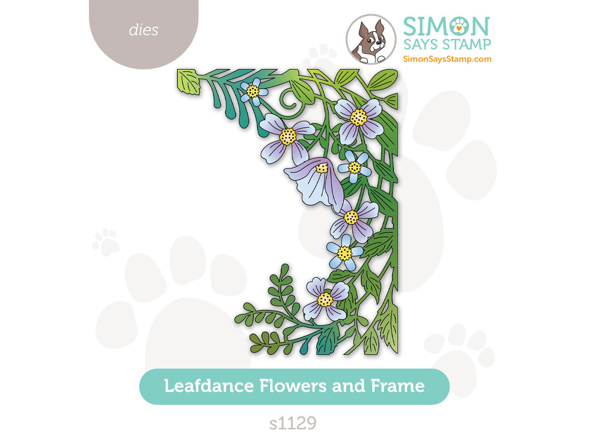 Simon Says Stamp Leafdance Flowers and Frame Wafer Dies s1129 Every Happiness